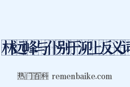林远峰与仆别于泖上反义词是什么意思的图片